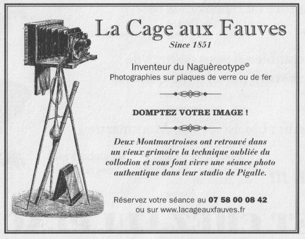 studio photo collodion la cage aux fauves paris